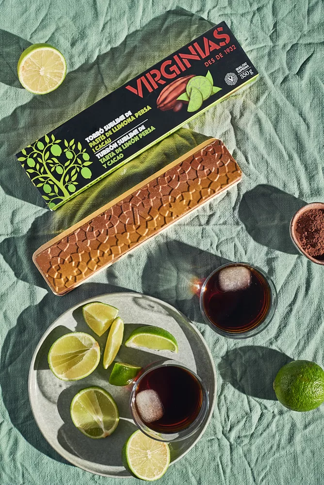 Product photography of turrones for a Barcelona chocolate and turron brand