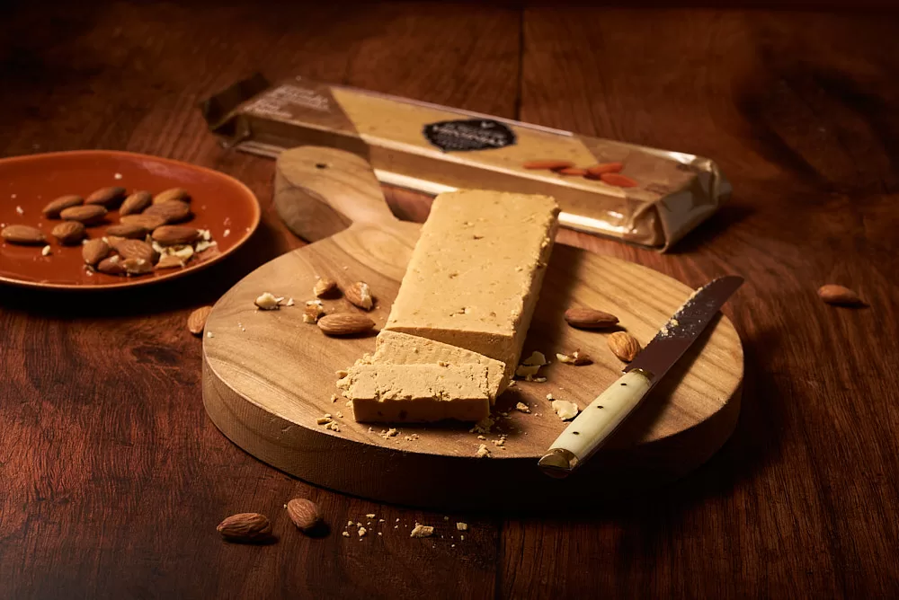 Product photography of turron for a Barcelona chocolate and turron brand