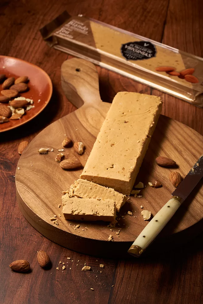 Product photography of turron for a Barcelona chocolate and turron brand